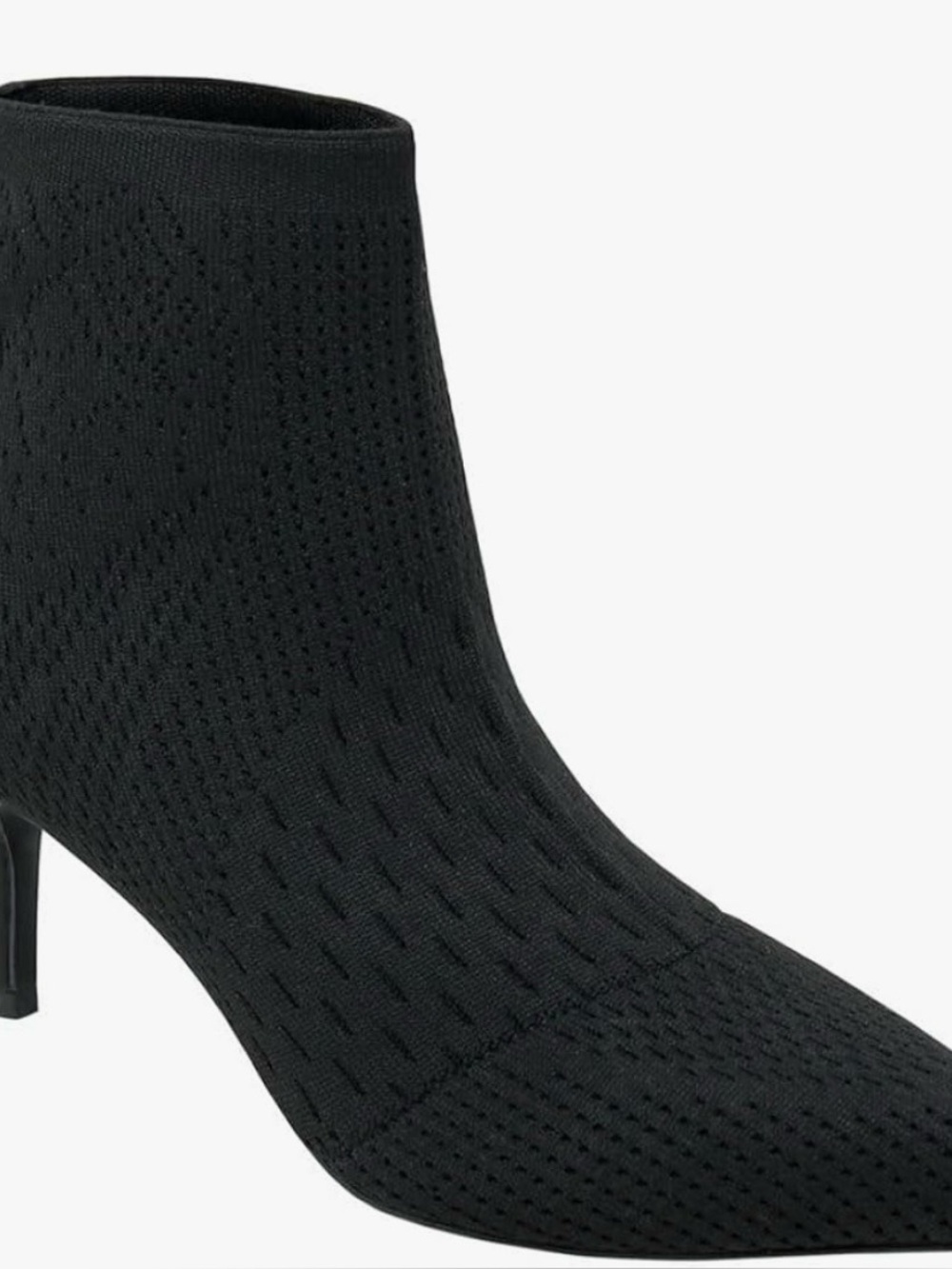 Charles by Charles David Women’s Black Knit Pointed-Toe Ankle Boot